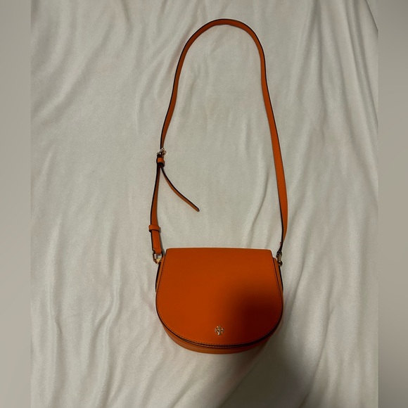 Tory Burch Bags Tory Burch Emerson Saddle Bag Orange Needs Repair